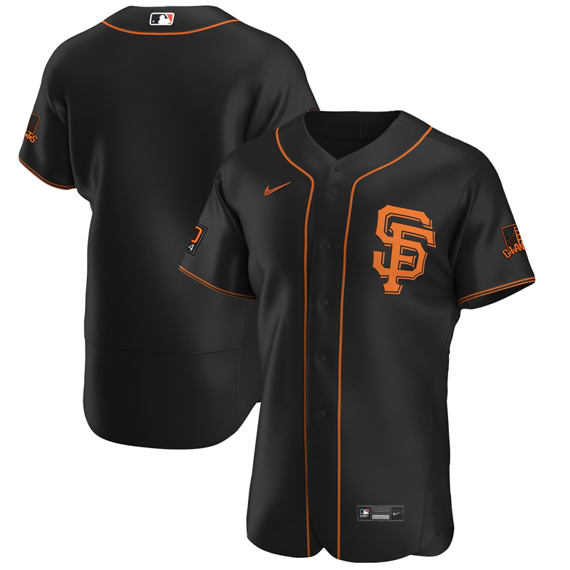 2020 MLB Men San Francisco Giants Nike Black Alternate 2020 Authentic Team Jersey 1->customized mlb jersey->Custom Jersey